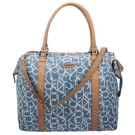 【網購】gohappy快樂購物網Calvin Klein CK滿版Logo兩用大旅行包-藍色評價好嗎西門 大 遠 百