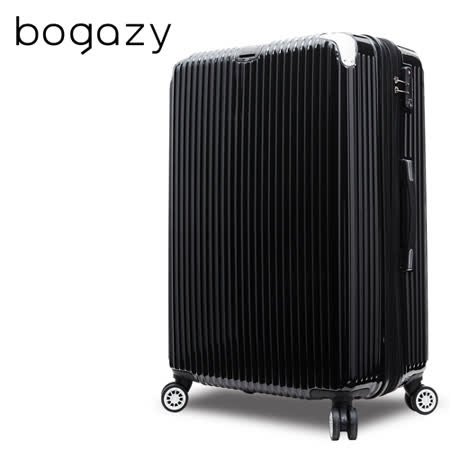 【Bogazy】冰封行者 24吋愛 買 員 林PC可加大鏡面行李箱(極致黑)