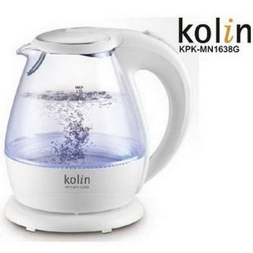 【Kolin歌林】1.6L LED炫彩玻璃快煮壺 KPK-MN1638G 【Kolin歌林】1.6L LED炫彩玻璃快煮壺 KPK-MN1638G