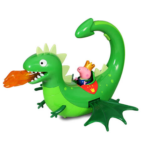 【好物推薦】gohappy線上購物《Peppa Pig》粉紅豬小妹皇家系列-喬治與噴火恐龍開箱台中 遠東