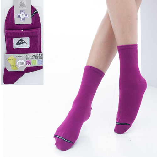 【KEROPPA】可諾帕舒適透氣減臭加大短襪x紫紅兩雙(大 業 高島屋男女適用)C98006-X