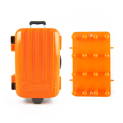 【iGimmick】3C愛 買 復興線材收納盒- 橘色行李箱
