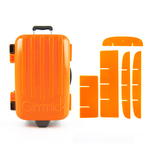 【iGimmick】魔愛 買 門市術分裝收納盒- 橘色行李箱