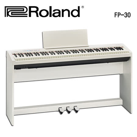 【好物推薦】gohappy 線上快樂購★Roland★FP-30 88鍵數位鋼琴~白色(含琴架、琴椅、三瓣踏板)價格愛 買 三重 營業 時間