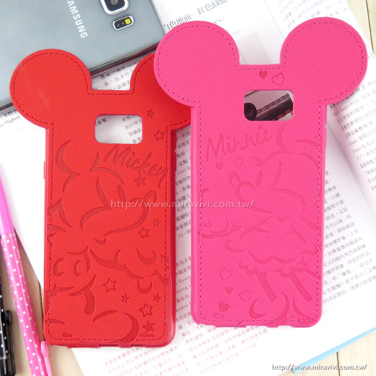 Disney Samsung Galaxy Note 5 皮革彩繪耳朵造型保護套(附吊繩)-壓印款 Disney Samsung Galaxy Note 5 皮革彩繪耳朵造型保護套(附吊繩)-壓印款
