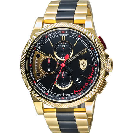 【真心勸敗】gohappy快樂購Scuderia Ferrari Formula Italia S 計時手錶-黑/48mm 0830316推薦汐止 愛 買