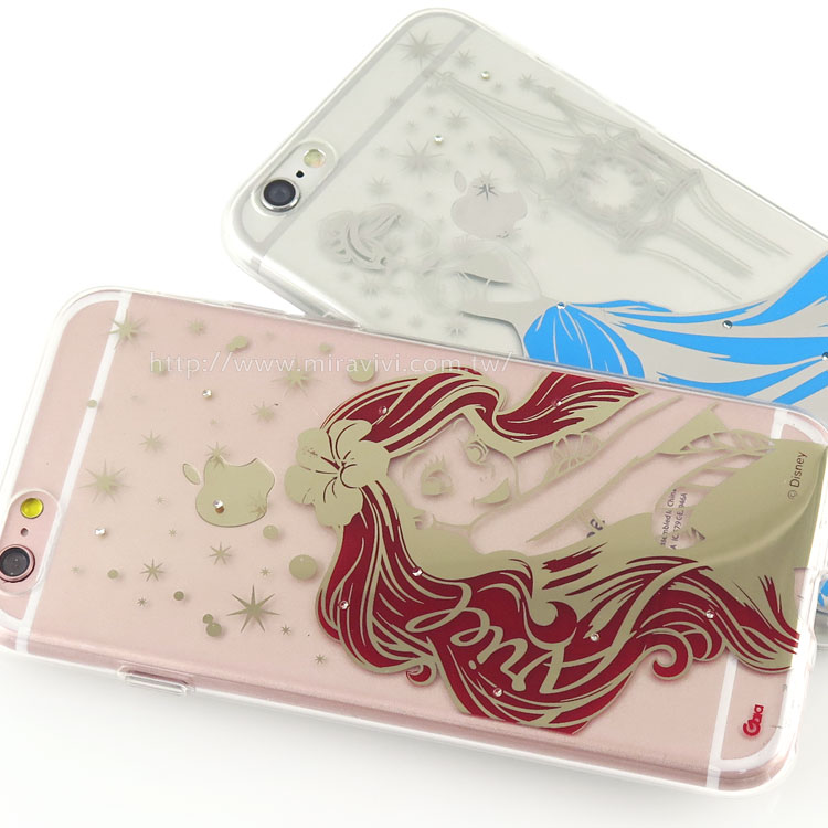 Disney iPhone 6 Plus／6s Plus 時尚質感電鍍系列彩繪保護套-公主