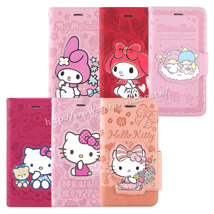 Sanrio iPhone 6/6s 彩繪皮革筆記本式皮套-KITTY/MELODY/KIKILALA Sanrio iPhone 6/6s 彩繪皮革筆記本式皮套-KITTY/MELODY/KIKILALA