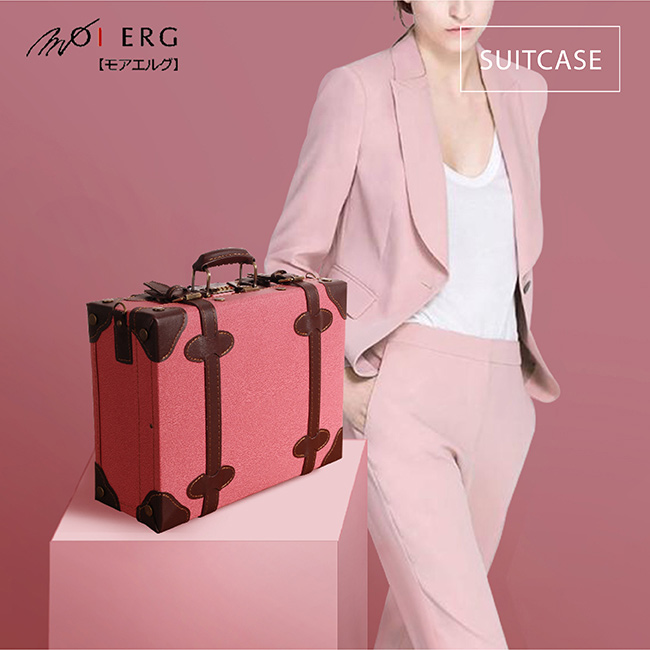 【MOIERG】Old Time迷戀舊時光combi suitcase (M-嘉義 耐 斯 松屋14吋) Pink
