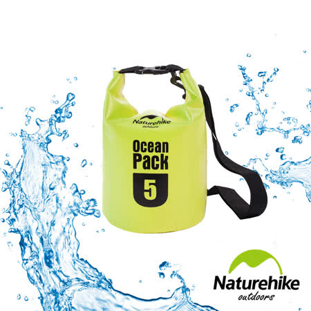 Naturehike  500D戶外超輕量防水袋 快樂 購 網站收納袋 漂流袋5L 亮綠