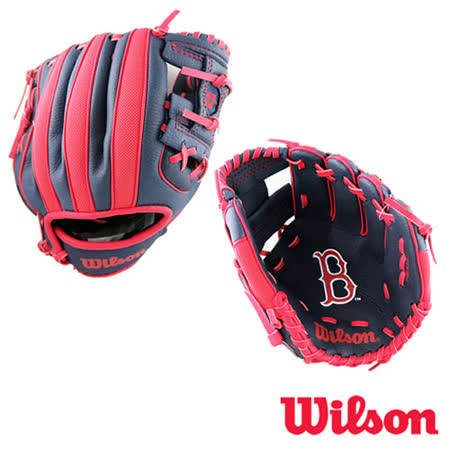 【WILSON】 威爾森 美國職棒大聯盟獨家授權 - 親子款兒童手套 sogo 線上波士頓紅襪款 WTA02RB16BOS