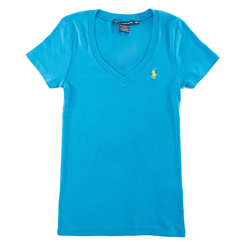 Ralph Lauren經典素面小馬V領女衫(天空藍) Ralph Lauren經典素面小馬V領女衫(天空藍)