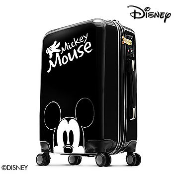 【Disney】愛 買 工作米奇奇幻旅程20吋拉鍊行李箱-經典黑