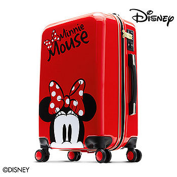 【Disney】米奇奇幻旅程20吋拉鍊行李箱-愛 買 廣告俏皮紅