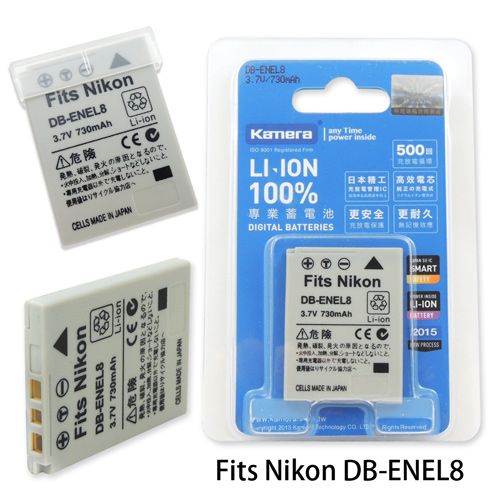 Kamera 通過BSMI認證 NIKON EN-EL8 高容量相機鋰電池