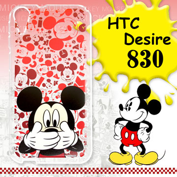 迪士尼授權正版 HTC Desire 830 / D830x 大頭背景系列透明軟式手機殼(摀嘴米奇) 迪士尼授權正版 HTC Desire 830 / D830x 大頭背景系列透明軟式iPhone殼(摀嘴米奇)