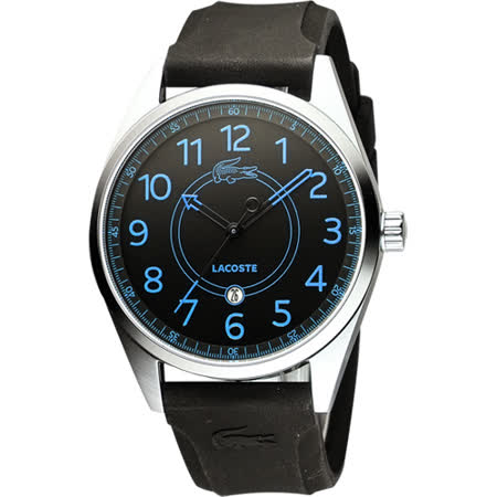 【網購】gohappy線上購物Lacoste 鱷魚休閒運動腕錶-黑x藍時標/43mm L2010633效果如何中 友 百貨