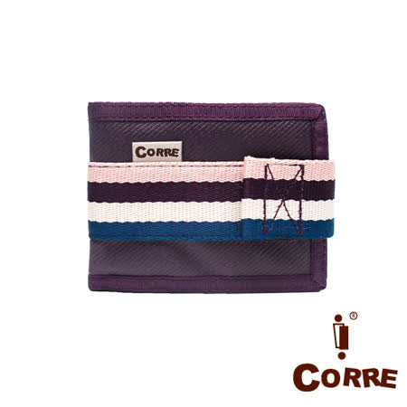 【網購】gohappy 線上快樂購CORRE - 自我風格MIT原色系質感織帶款短夾-紫評價如何台中 三越