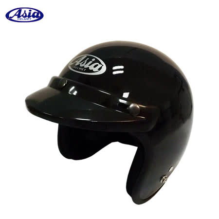 愛 買 手機ASIA A706 精裝素色細條安全帽 亮黑