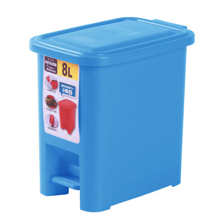 【好物推薦】gohappy快樂購物網輕踏掀蓋垃圾桶-8L-藍色效果如何高雄 漢 神