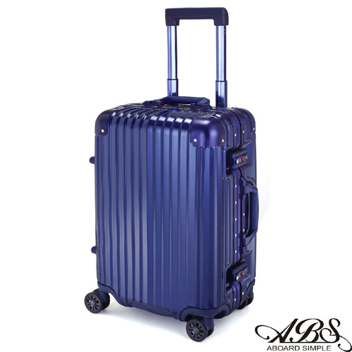 ABS愛板橋 遠 百 餐廳貝斯 M3系列 24吋鋁框海關鎖行李箱 (風格藍) 99-051B
