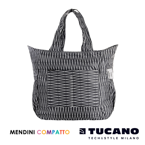 TUCANO X MENDINI 設計師系列超輕量折疊收高雄 阪急納托特包(黑)