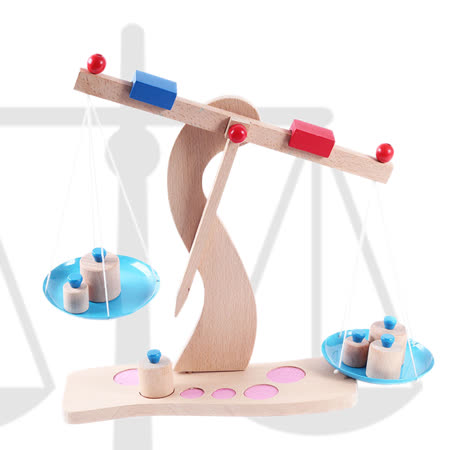 【真心勸敗】gohappy【FunKids】木製-兒童平衡練習天平教具(附木製砝碼)價格大 元 百