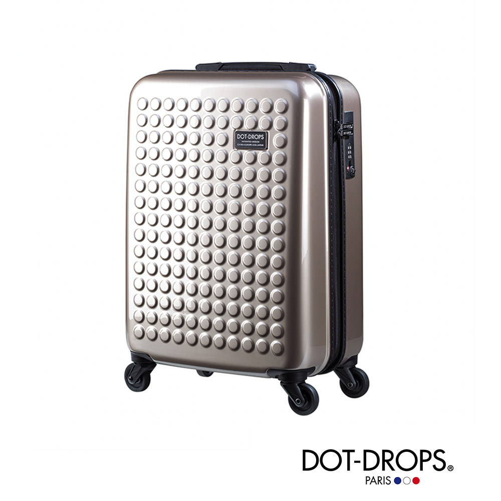 DOT-DRO三重 愛 買 營業 時間PS 24 吋 X-TRA 輕量客製點點硬殼行李箱 - 香檳金