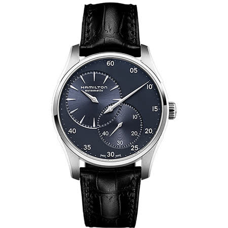 【網購】gohappyHamilton JAZZMASTER 分秒必爭時尚機械腕錶-深藍x黑/42mm H42615743評價如何基隆 市 愛 買