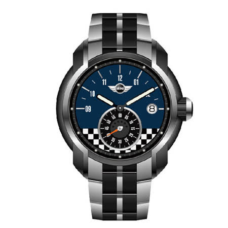 【真心勸敗】gohappy快樂購MINI Swiss Watches 方程式賽車格紋 石英計時雙色男用腕錶-45mm/MINI-51ES去哪買gohappy 快樂 購 網站