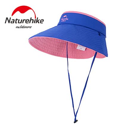 【Naturehike】繽紛撞色款雙面可戴空頂遮陽帽/防曬帽 (藍粉高島屋 百貨色)
