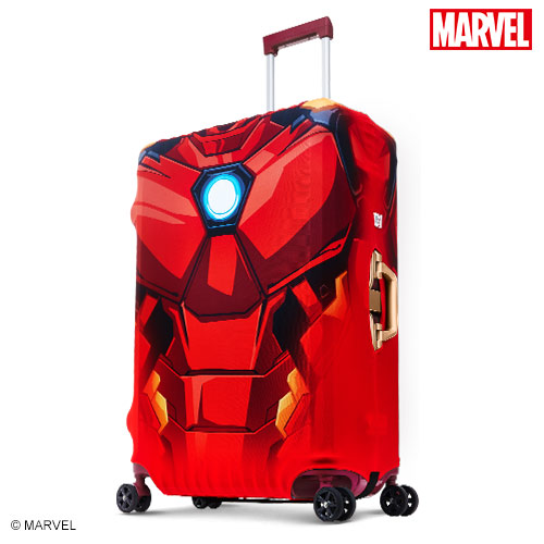 【Marvel】漫威英雄造型防刮彈性布行李箱愛 買 營業 時間 台中箱套-鋼鐵人(L)
