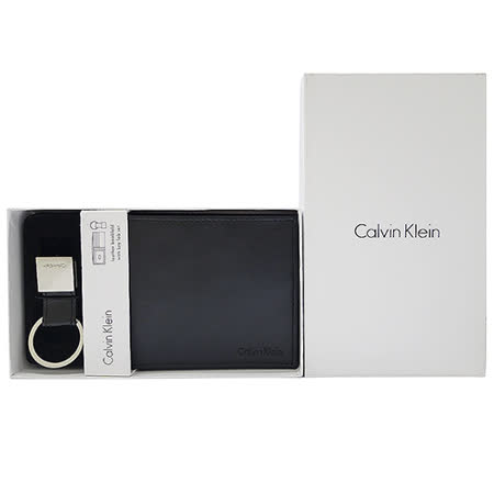 【好物推薦】gohappy快樂購物網【Calvin Klein】亮面皮革證件短夾鑰匙圈禮盒(黑色)效果sogo 線上 購物