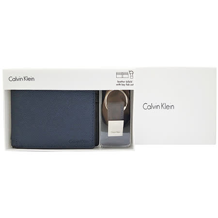 【真心勸敗】gohappy快樂購物網【Calvin Klein】防刮皮革短夾鑰匙圈禮盒(藍色)評價花蓮 愛 買