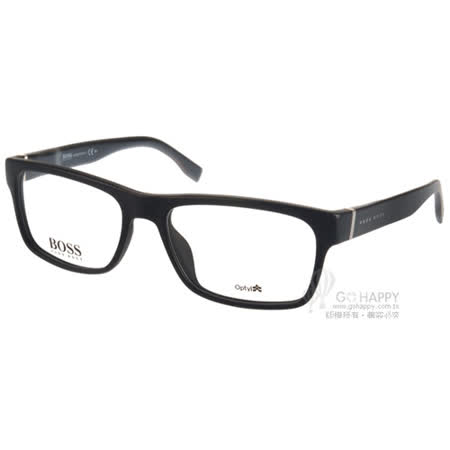【真心勸敗】gohappy 購物網HUGO BOSS光學眼鏡 沉穩知性方框款(黑) #HB0729 DL5價錢台中 市 愛 買