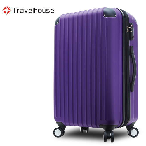 【Travelhouse】典雅風尚 28吋ABsogo 雙 和 店S防刮可加大行李箱(紫色)