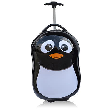 【Baboobag】PC兒童造型16愛 買 過年 營業 時間吋超值拉桿箱行李箱-企鵝