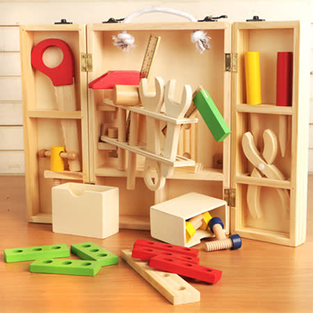 【好物分享】gohappy快樂購樂兒學 兒童手提工具箱拆裝玩具木製學習積木去哪買大 遠 百