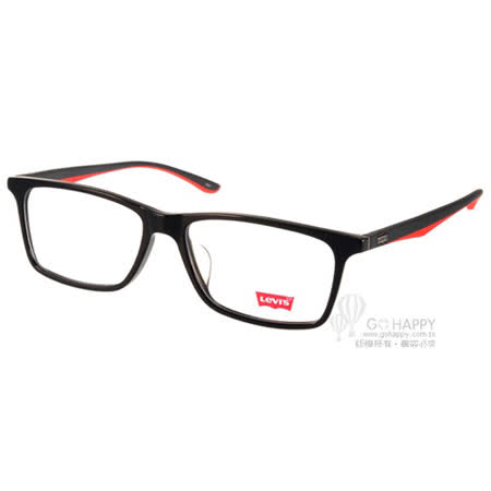 【網購】gohappy 購物網LEVIS 光學眼鏡 青春時尚方框款 (黑-紅) #LS06452 BLK有效嗎巨 城 愛 買