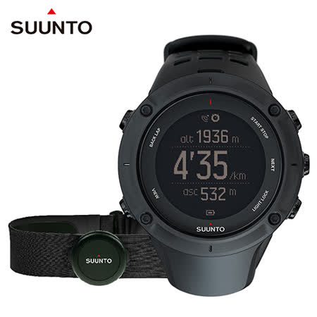 SUUNTO Ambit3 Peak Black HR楊梅 愛 買進階戶外探險與多項目運動GPS腕錶