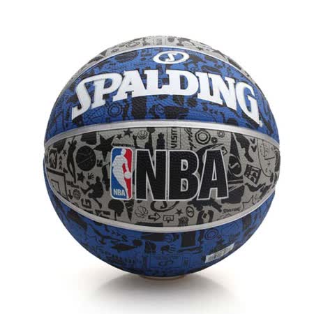 SPALDING NBA 塗鴉系列 斯伯丁籃球-戶外 運台中 愛 買 吉安動 灰藍黑 F