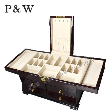 【真心勸敗】gohappy【P&W珠寶收藏盒】【手工精品】木質鋼琴烤漆 首飾盒 收納盒好嗎愛 買 花蓮