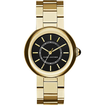 【勸敗】gohappy 線上快樂購Marc Jacobs courtney 名模時尚腕錶-黑x金/34mm MJ3468評價好嗎大 遠 百 台中 週年 慶