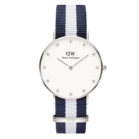 【好物分享】gohappy 購物網DW Daniel Wellington 經典時尚藍白帆布女錶-銀框/34mm(0963DW)好用嗎skylark 加州 風 洋食 館 台中