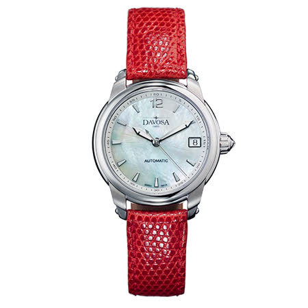 【網購】gohappy 線上快樂購DAVOSA Ladies Delight 系列 經典時尚腕錶-白x紅錶帶/34mm評價大 远 百货