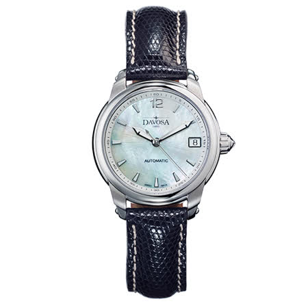 【好物分享】gohappy 購物網DAVOSA Ladies Delight 系列 經典時尚腕錶-白x黑色蜥蜴皮錶帶/34mm哪裡買高雄 漢 神