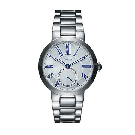 【真心勸敗】gohappy快樂購DAVOSA Calypso 小秒針時尚腕錶-不鏽鋼外殼/ 白色珍珠母貝錶面/35mm效果艾 買