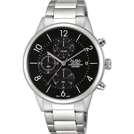 【好物分享】gohappy 線上快樂購ALBA Prestige 街頭酷流行計時腕錶-黑/40mm VD57-X079D(AM3335X1)價格遠東 happy go 點 數