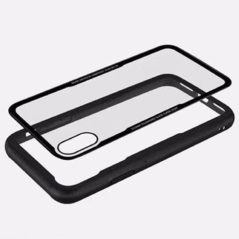 XO iPhone X晶瑩系列-防刮鋼化玻璃手機殼兩色