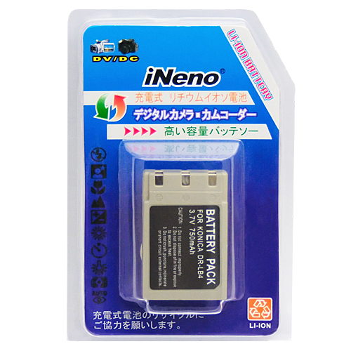 iNeno Konica DR-LB4高容日系電池芯數位相機鋰電 iNeno Konica DR-LB4高容日系電池芯數位相機鋰電